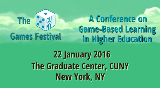 Abstract Deadline Extended to Nov 1st for CUNY Games Festival!